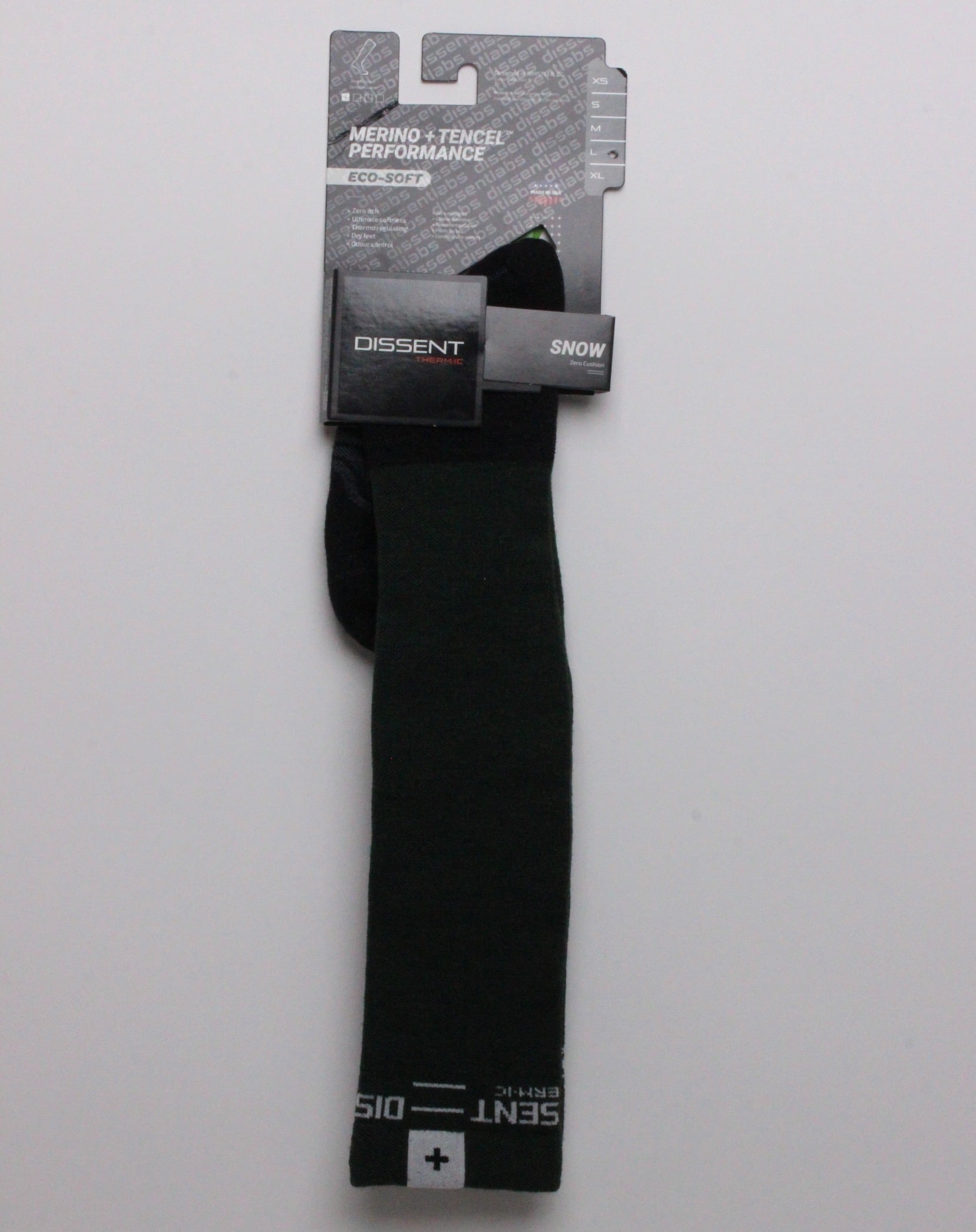 UPZ Dissent IQ Comfort chaussettes ski mérinos vertes