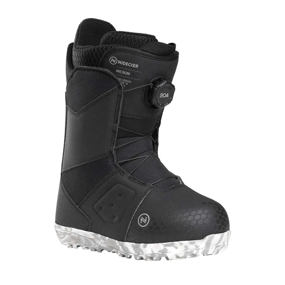 Nidecker Micron 2024 boots snowboard enfant noir waterproof