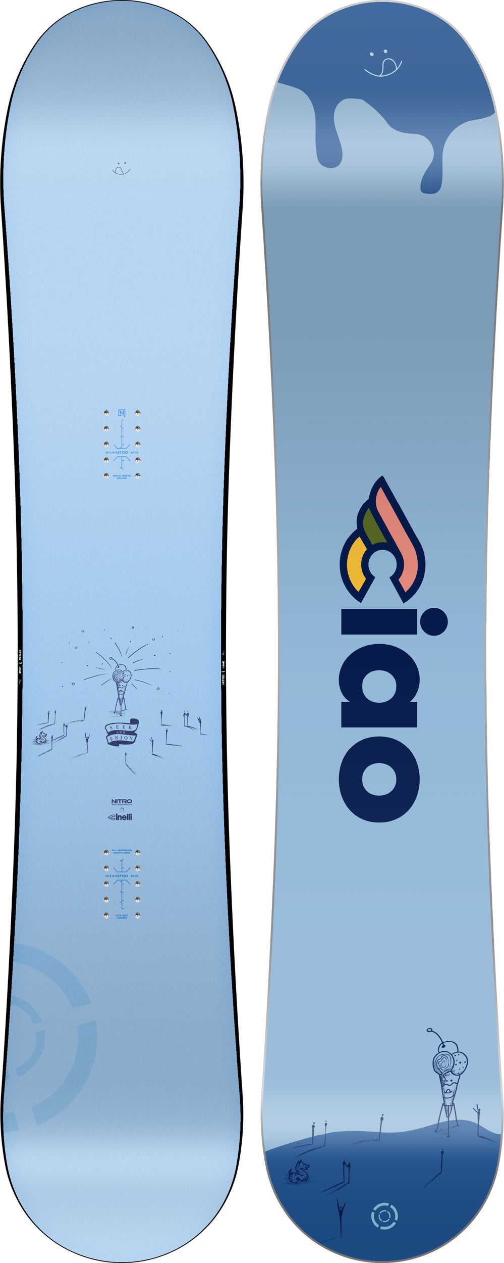 Nitro Phase x Cinelli Snowboard 159mw cruiser all-mountain