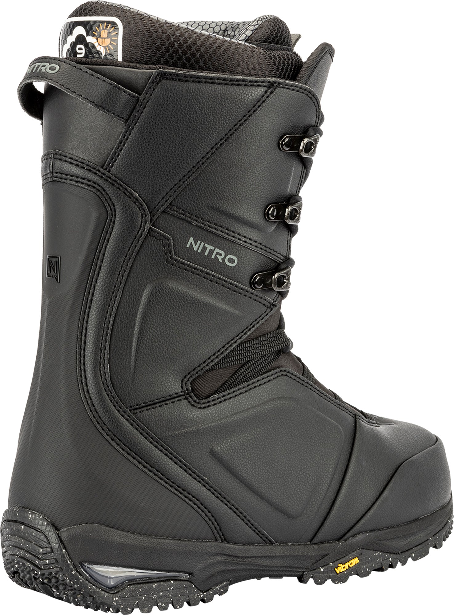 Nitro Team Lace 270 boots snowboard homme noir