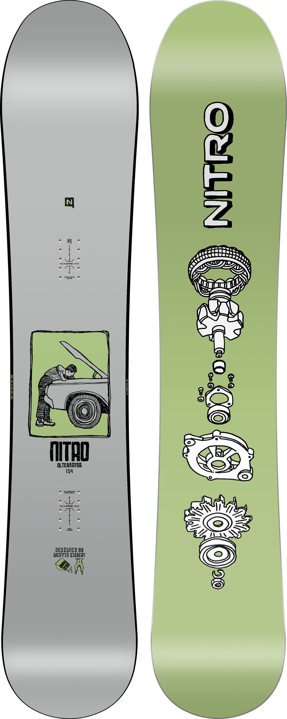 Nitro Alternator snowboard homme 157mw freestyle