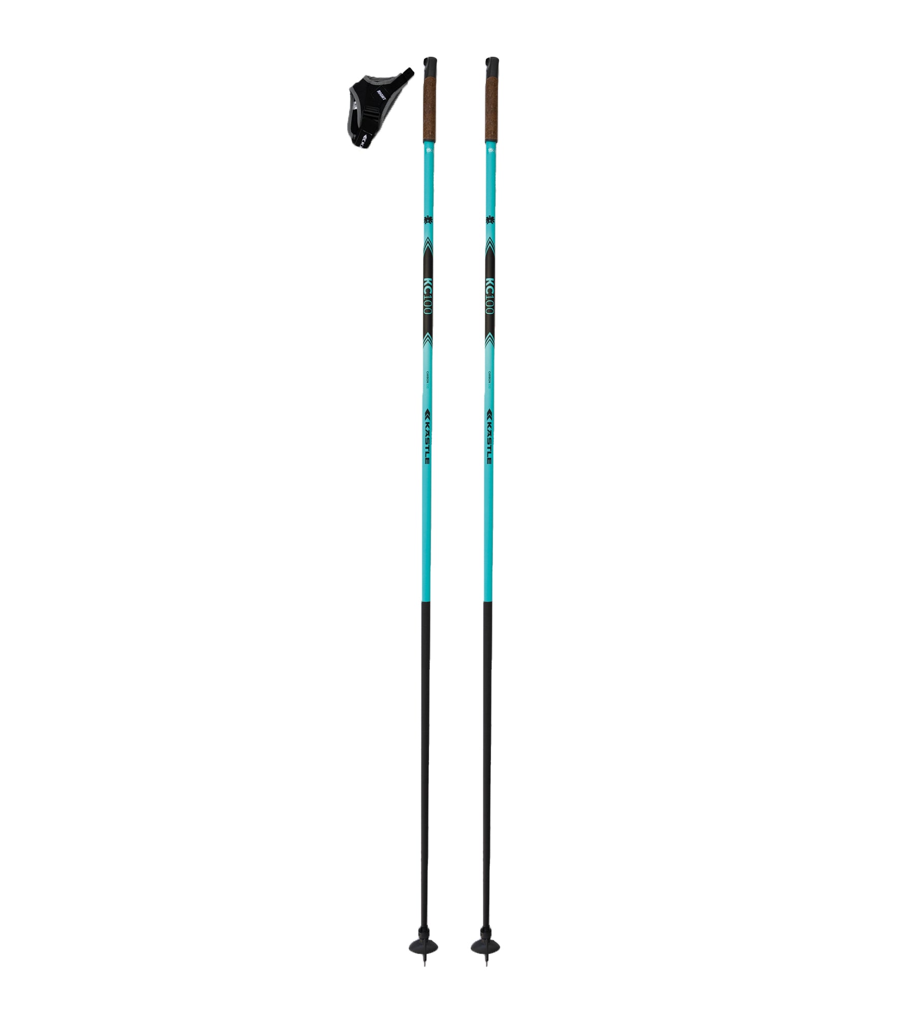 Kastle KC100 bâtons ski de fond 165 cm carbone