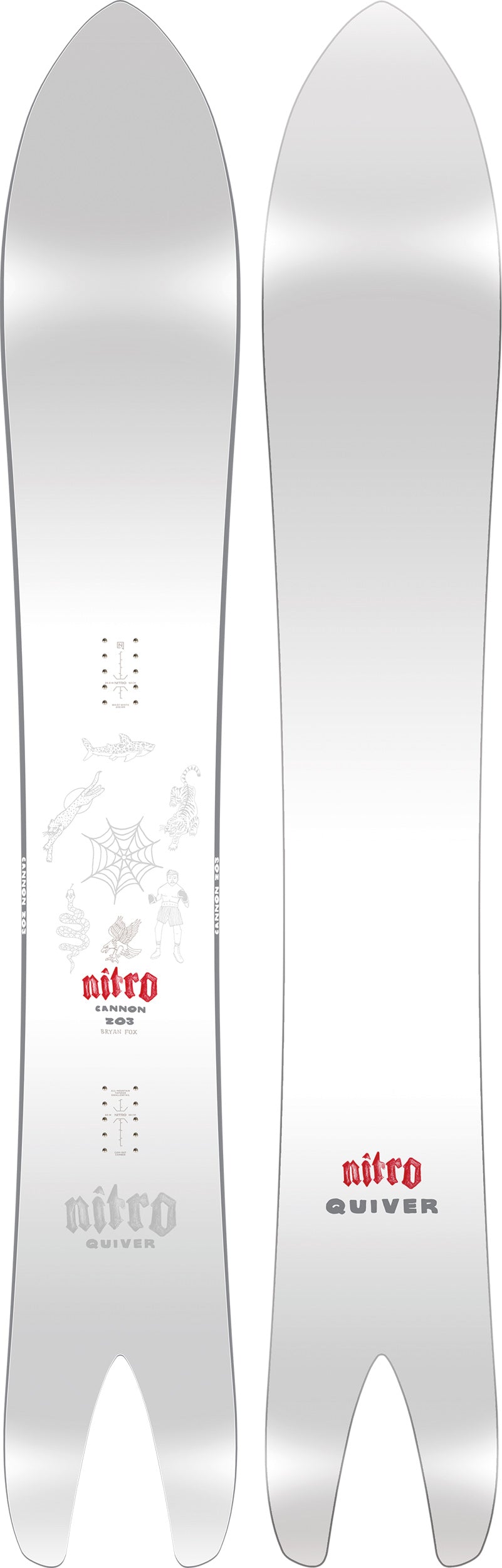 Nitro Cannon Snowboard swallowtail 163