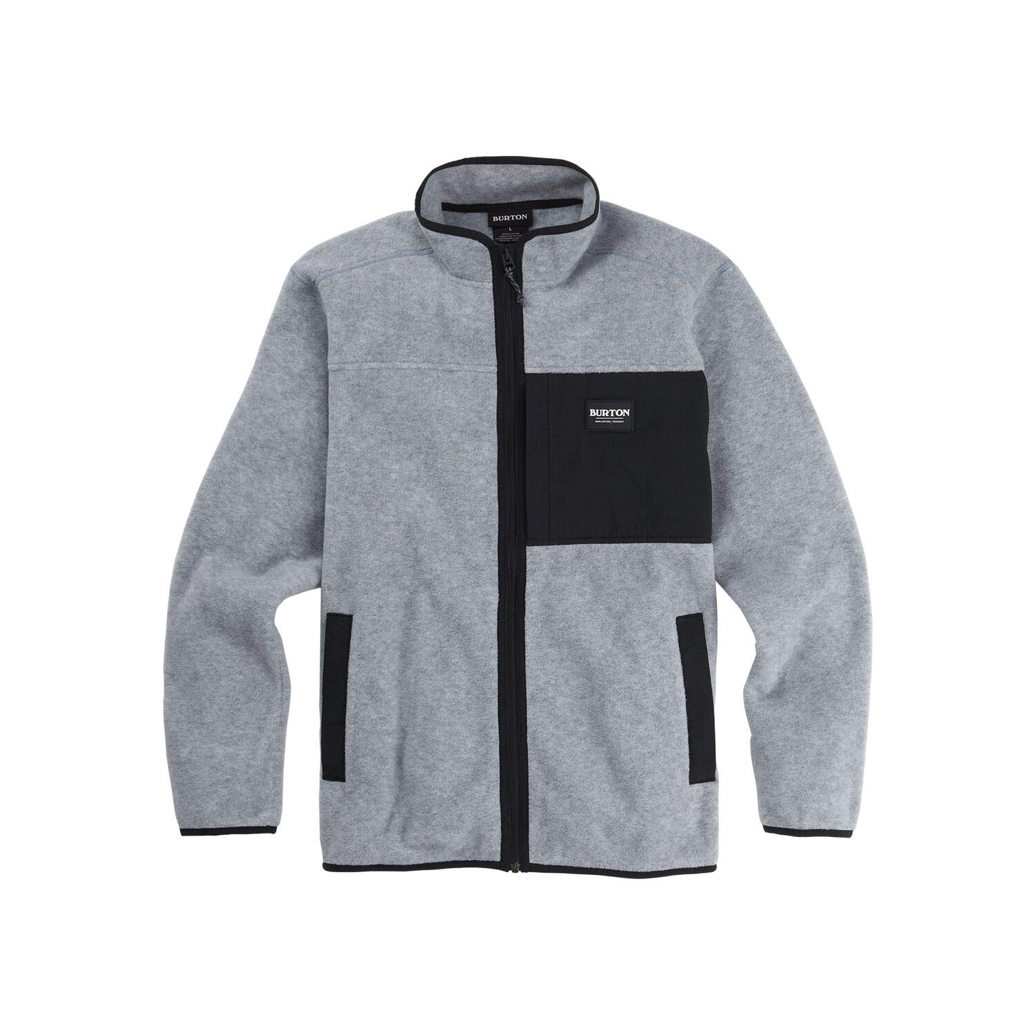 Burton Hearth Sweat Zippé Homme Polaire XS Gris Chiné