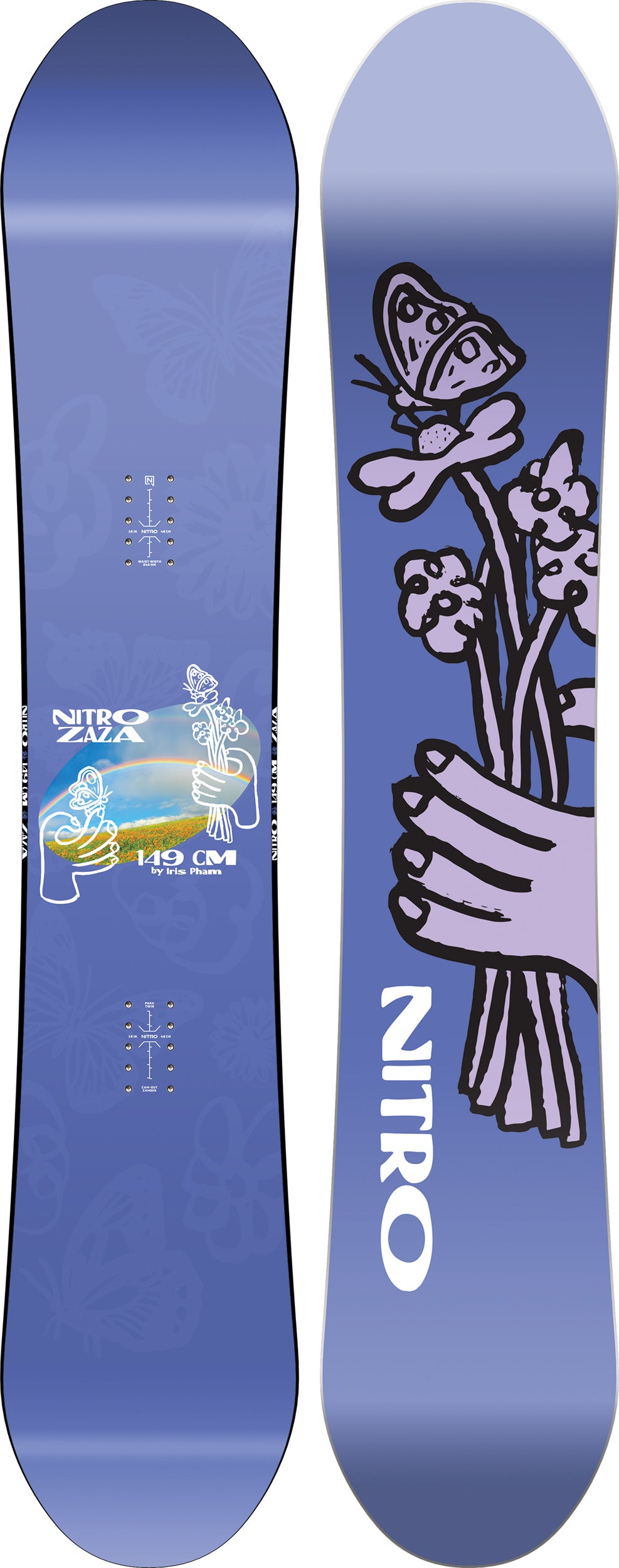 Nitro Zaza snowboard femme 149 twin park