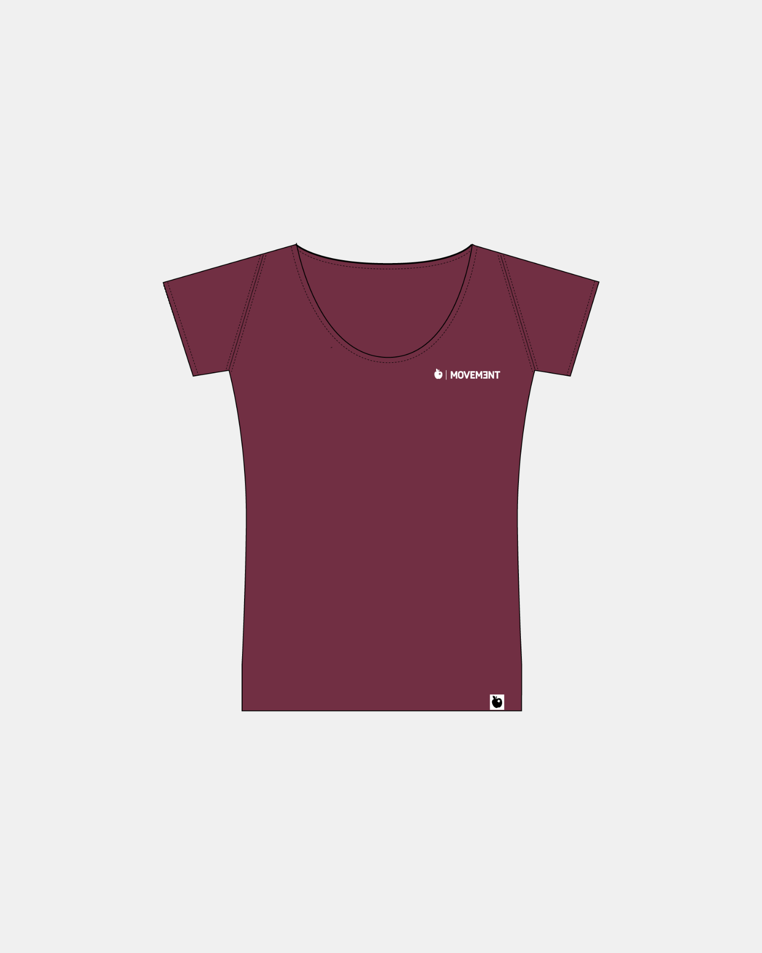 Movement Logo S/S W t-shirt femme Wine
