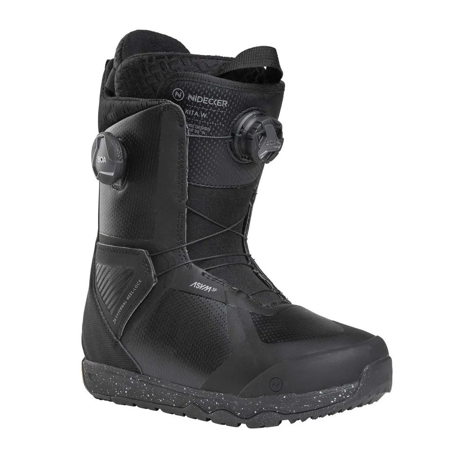 Nidecker Kita Women boots snowboard femme Black double BOA