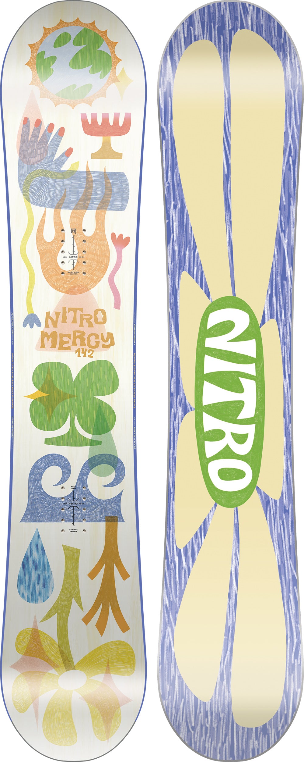 Nitro Mercy snowboard femme 142 freestyle park
