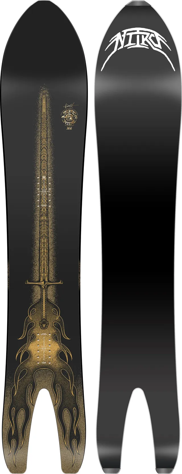 Nitro Stiletto RS x Drew Hicken snowboard 166mw swallowtail
