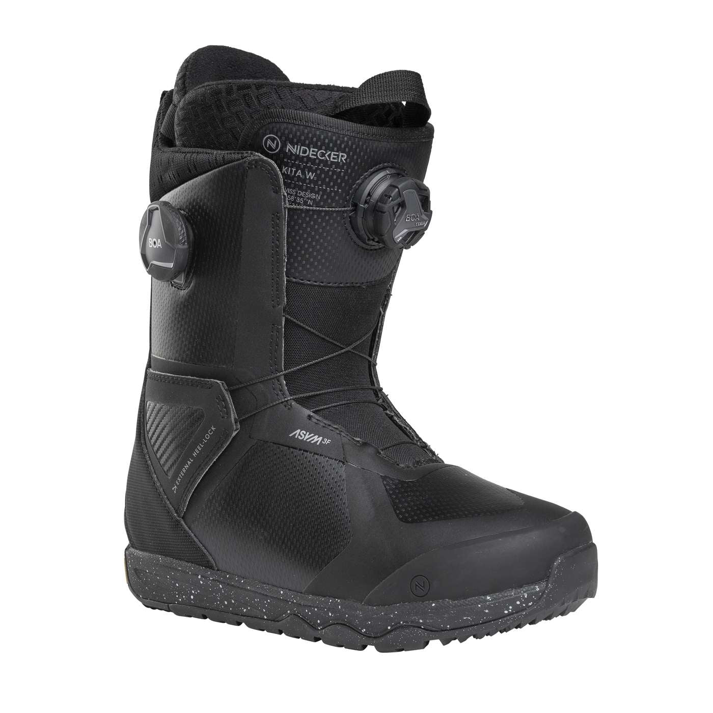 Nidecker Kita Women boots snowboard femme Black double BOA