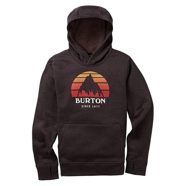 Burton Oak sweat capuche enfant noir molleton poche kangourou
