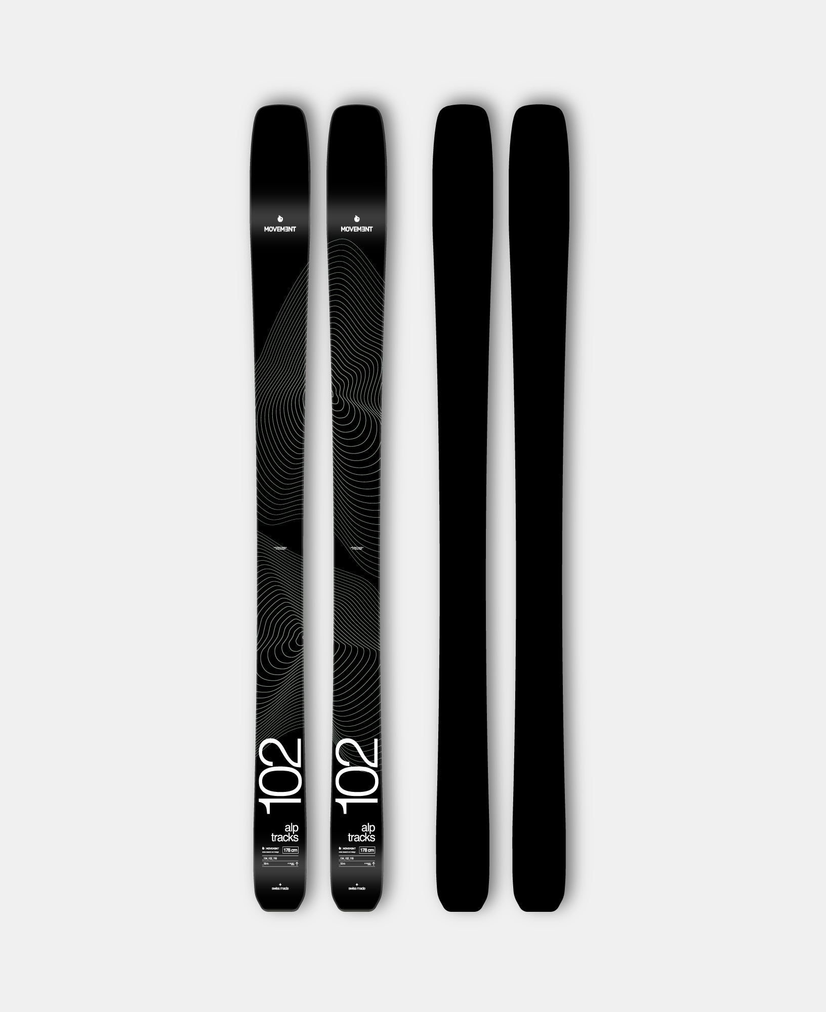Movement Alp Tracks 102 ski freeride 170 Swiss Made