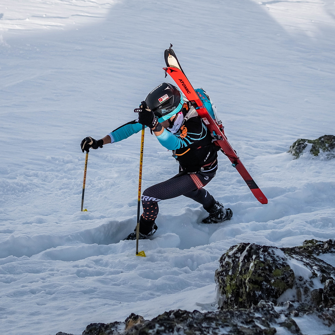 ATK Carbon Kevlar bâtons ski rando noir jaune 150 cm