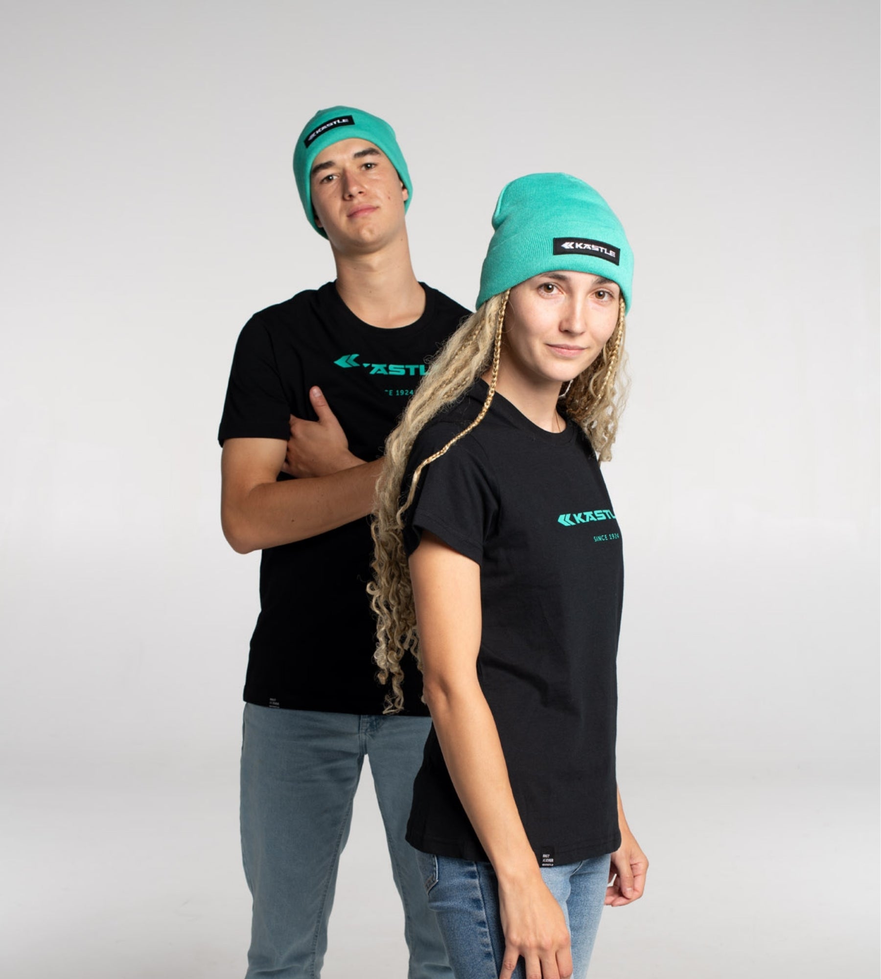 Kastle Logo Patch Beanie bonnet ski merino noir