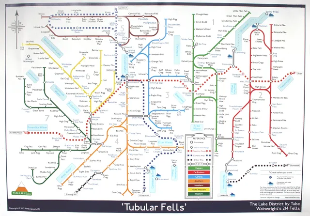 Tubular Fells affiche Lake District A2 200 g