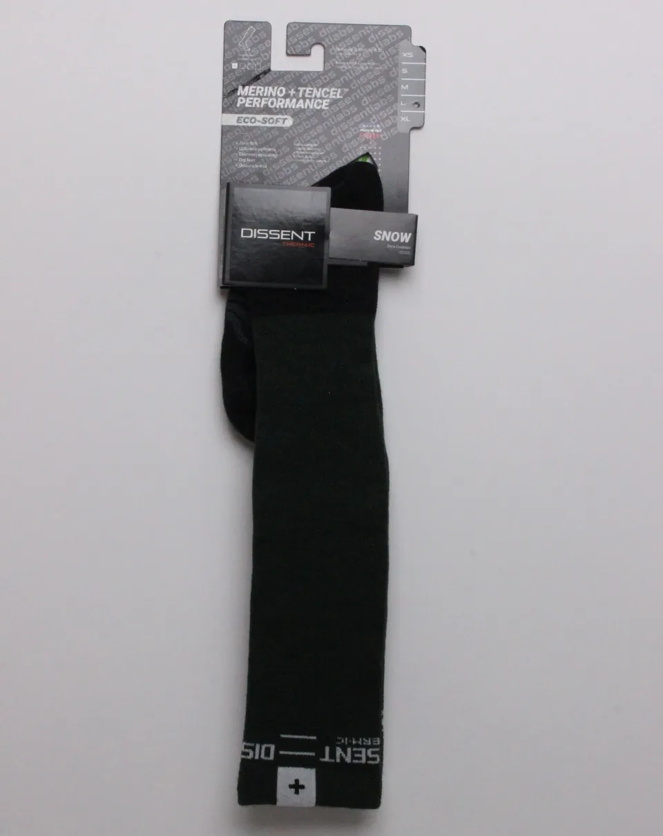 UPZ Dissent IQ Comfort chaussettes ski mérinos vertes