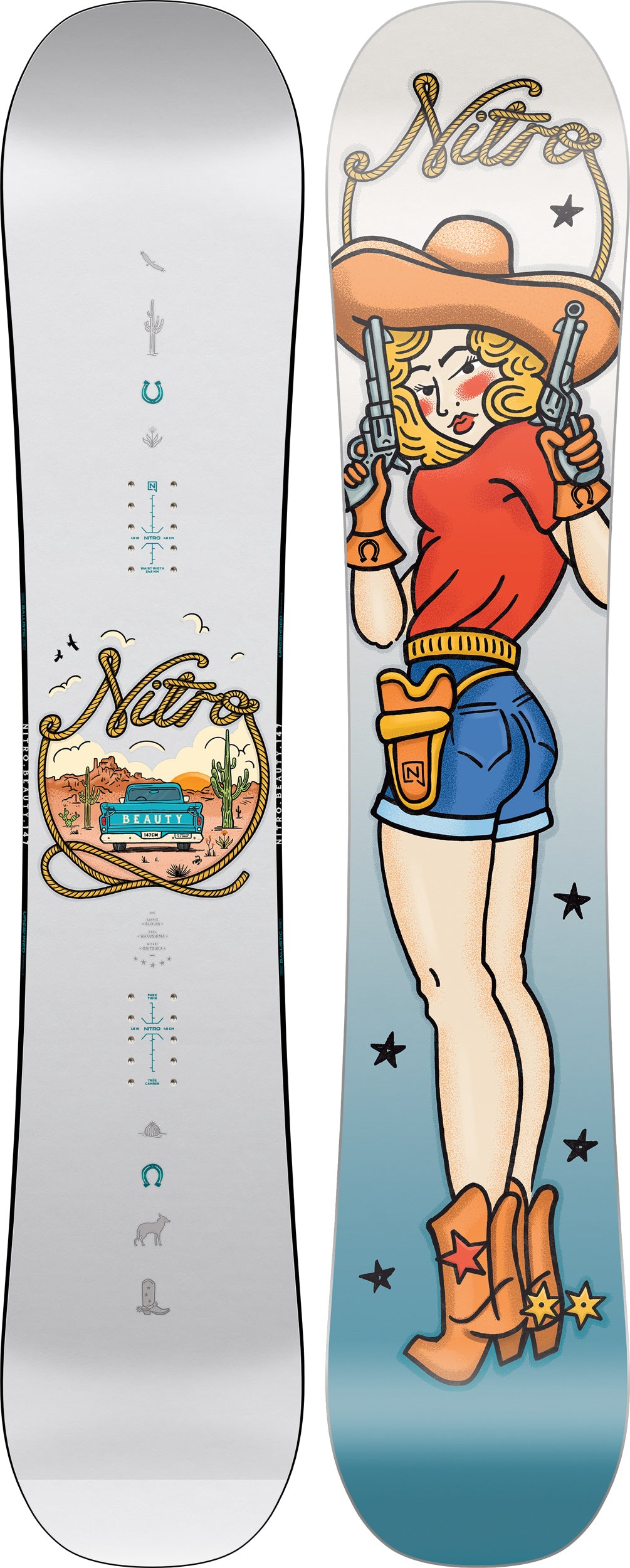 Nitro Beauty 147MW planche snowboard femme freestyle