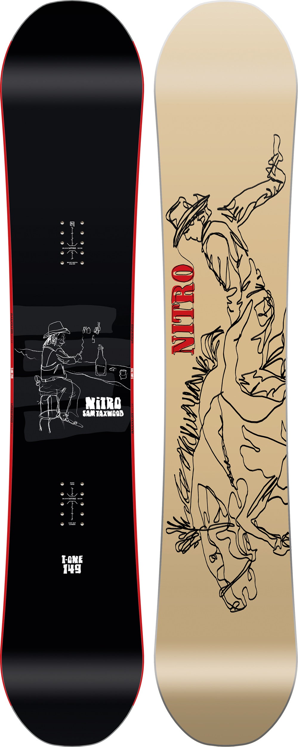 Nitro T1 Snowboard homme 152 park freestyle