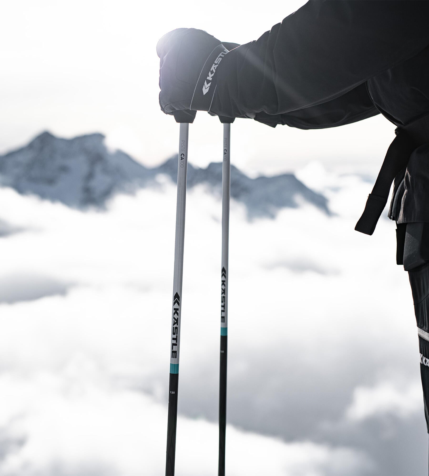 Kastle Piste CA100 bâton ski carbone 125 cm