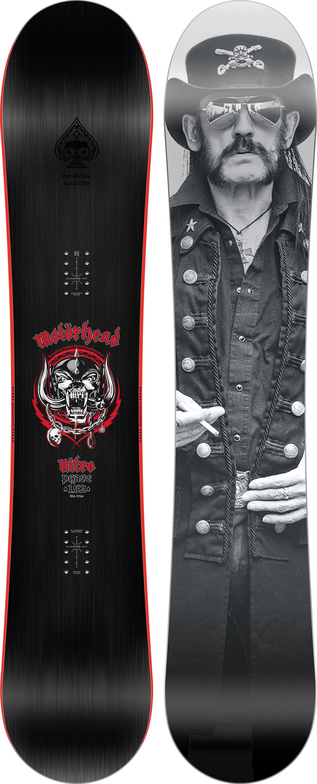 Nitro Phase x Motorhead snowboard 155 polyvalent