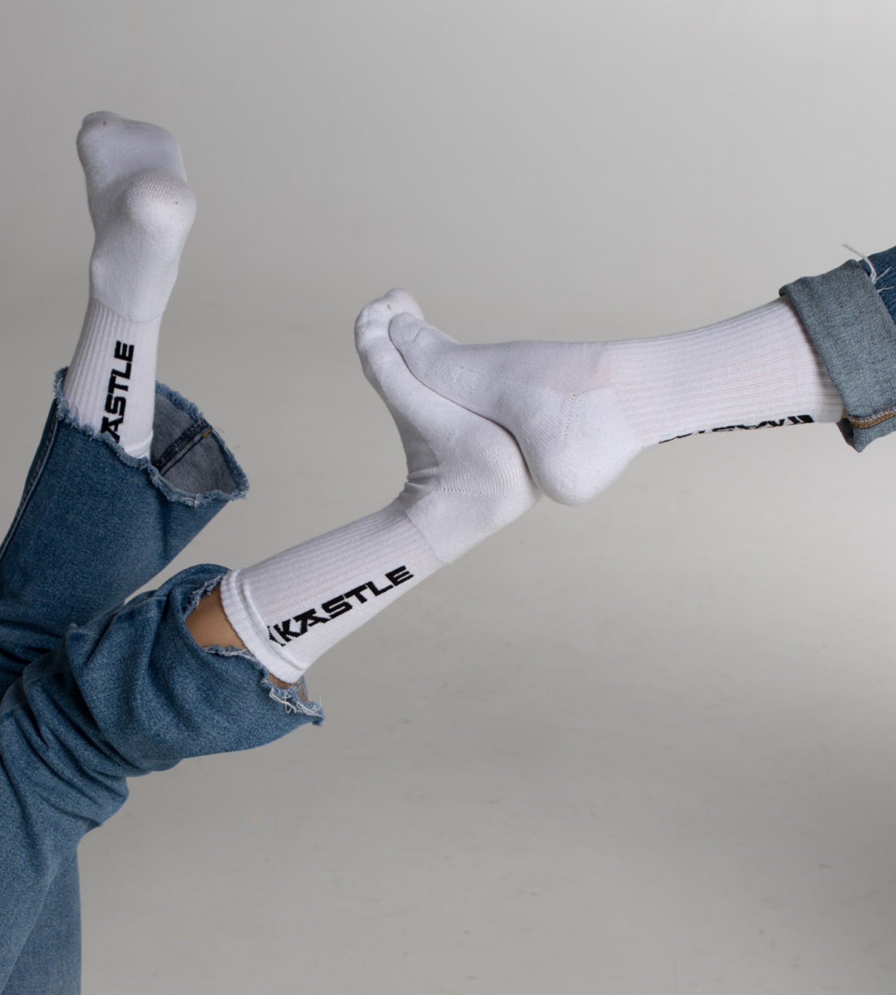 Kastle White Socks chaussettes blanches 39-42