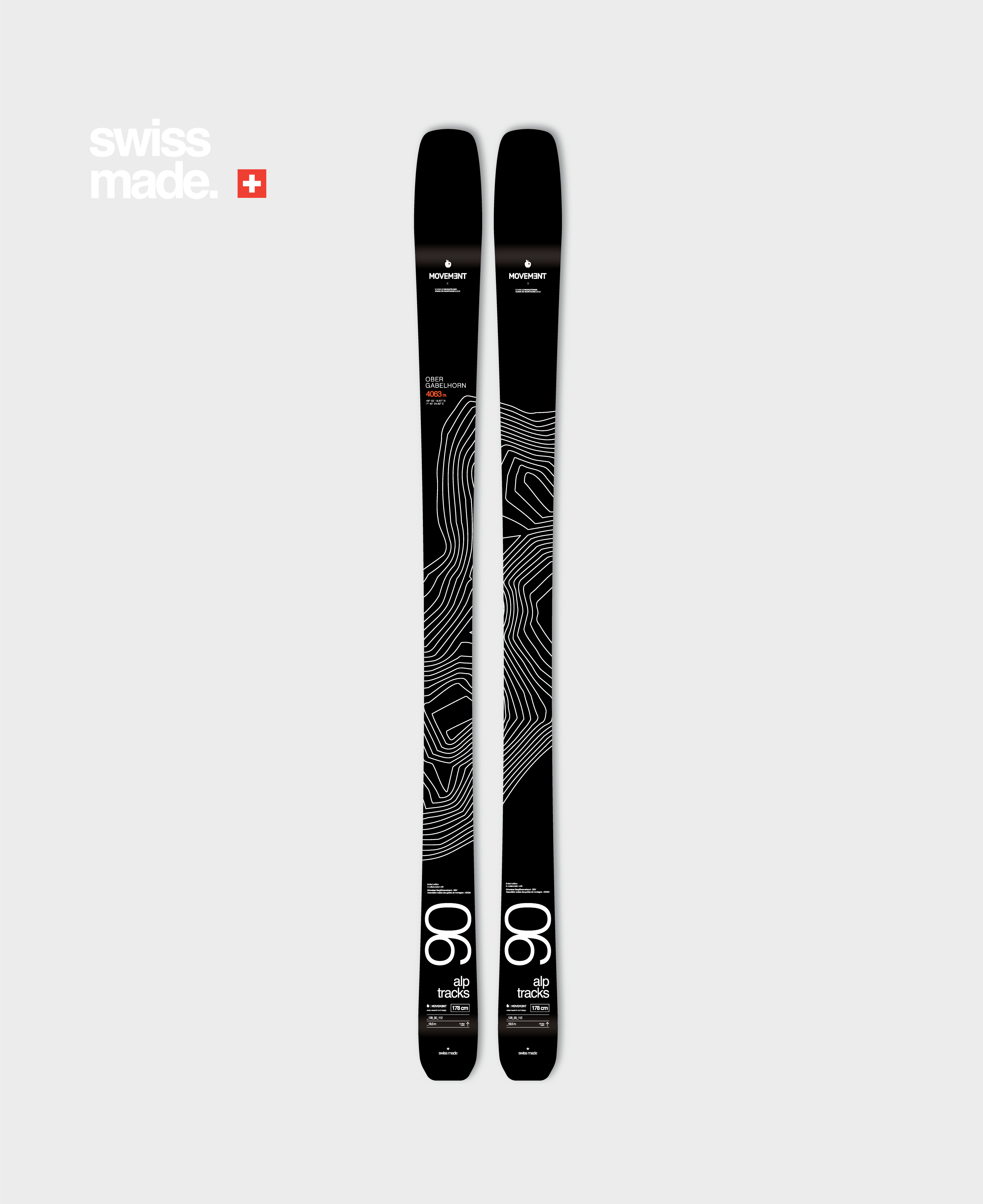Movement Alp Tracks 90 LTD ski rando 178 swiss made