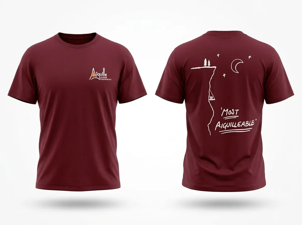 Aiguille Valley Most Aiguilleable T-shirt coton bordeaux