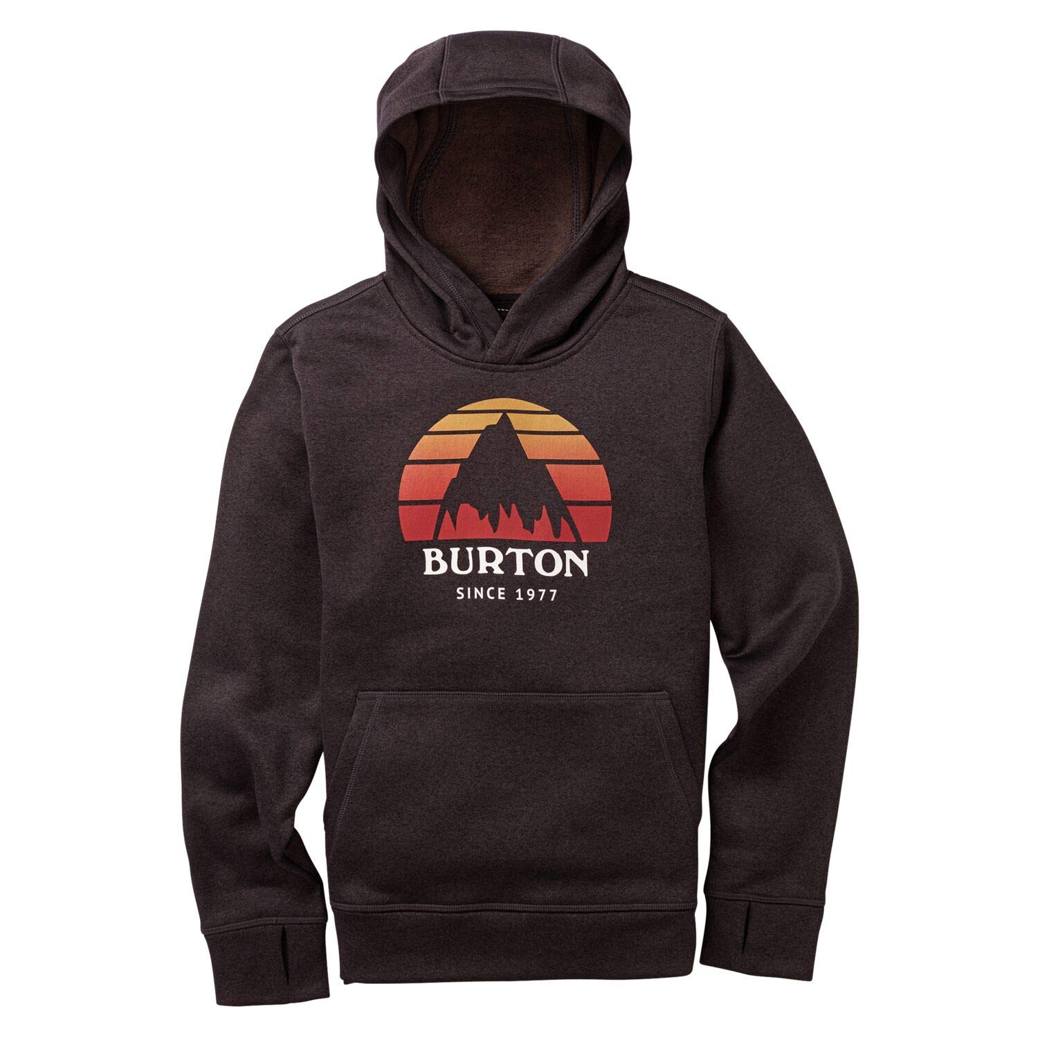 Burton Oak sweat capuche enfant noir molleton poche kangourou