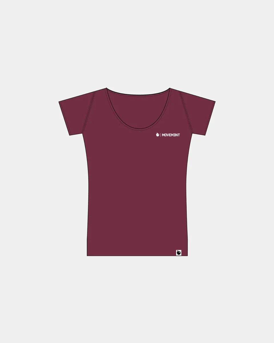 Movement Logo S/S W t-shirt femme Wine