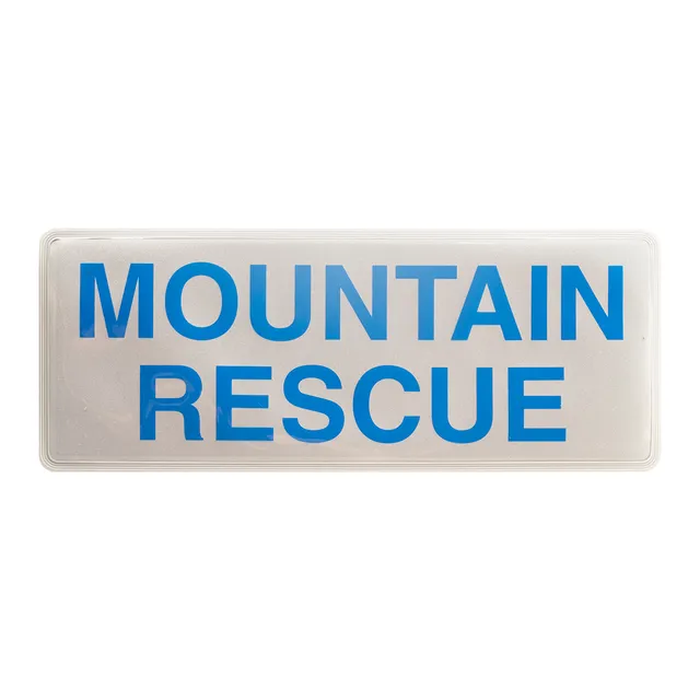 Snowsled Rescue Mountain Rescue étiquette large 250x100 réfléchissante