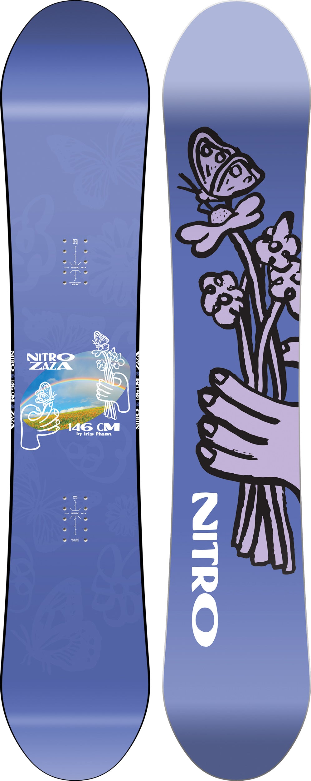 Nitro Zaza snowboard femme 149 twin park
