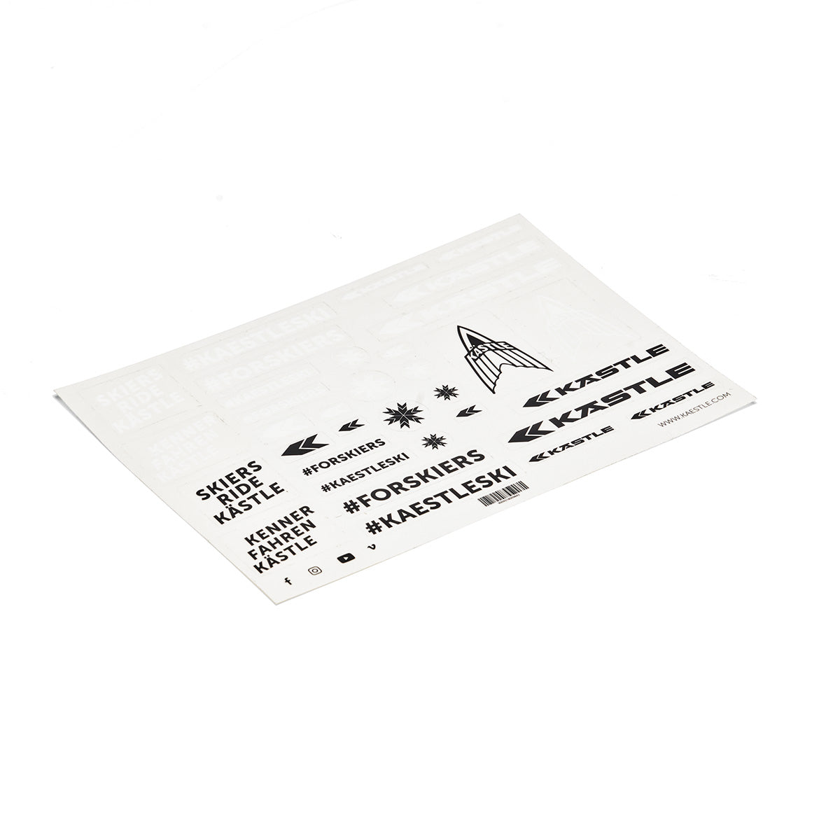 Kastle Sticker Sheet planche stickers 34 pièces noir