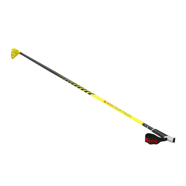 ATK Speed bâtons ski de randonnée 130 cm noir jaune alu