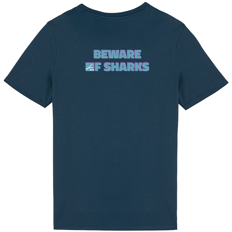 ATK Sharks t-shirt coton bio bleu marine taille M