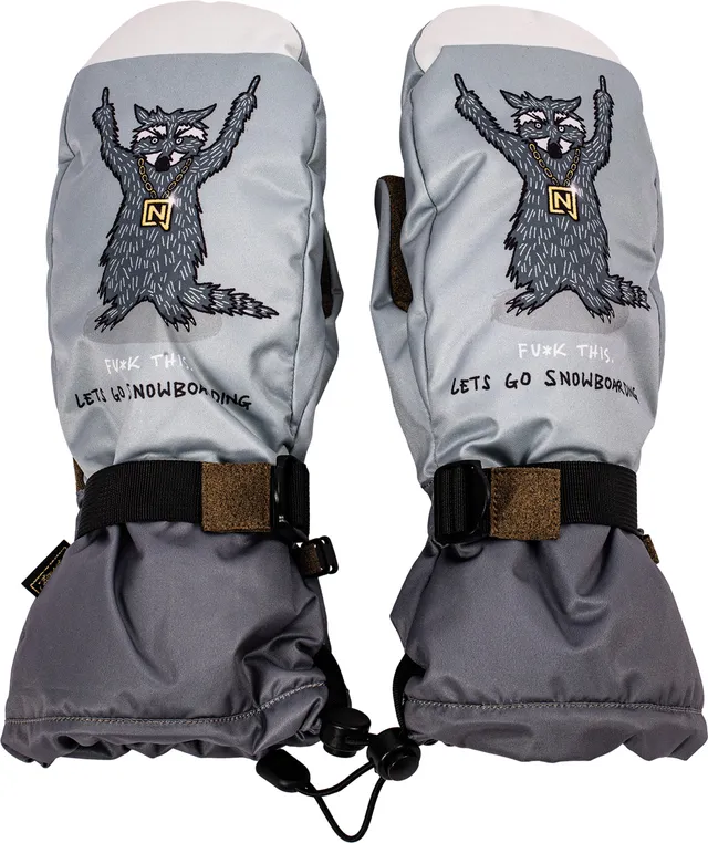 Nitro Raccoon Mitten gants snowboard gris impermeables