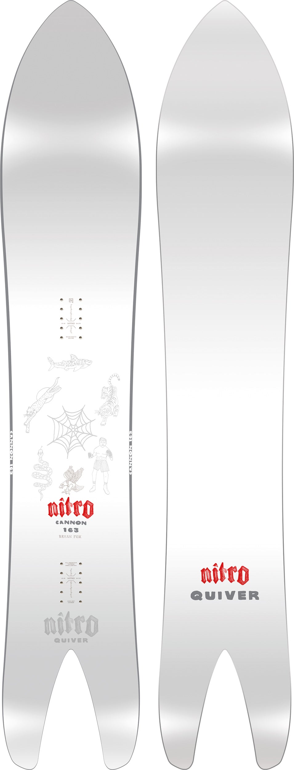 Nitro Cannon Snowboard swallowtail 163