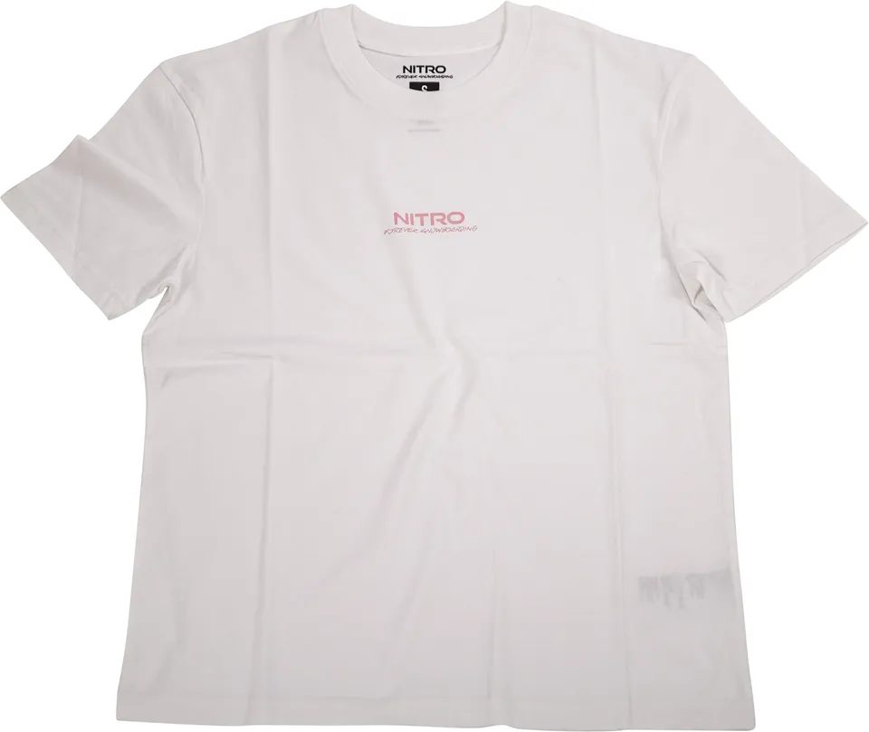 Nitro Logo T-Shirt femme White coton col rond