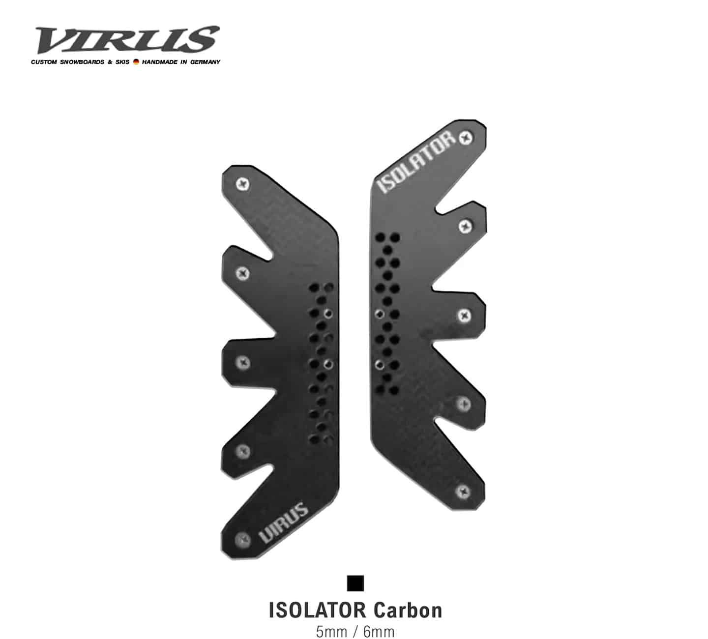 Virus Isolator Plate plaque snowboard carbone 1,0 kg