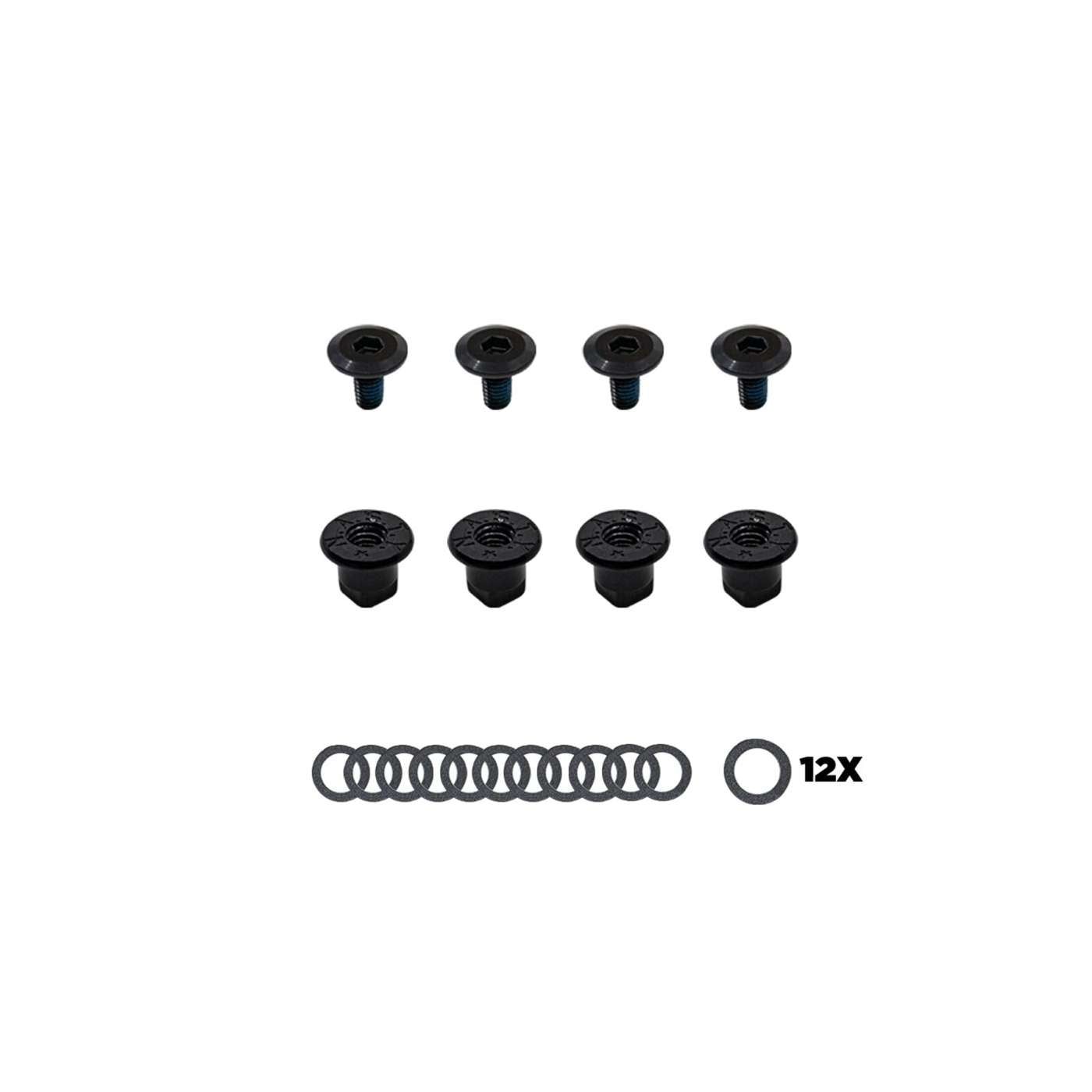 Nidecker 28-V1 Alu-Modback C-Bolt Set Fixation Noir