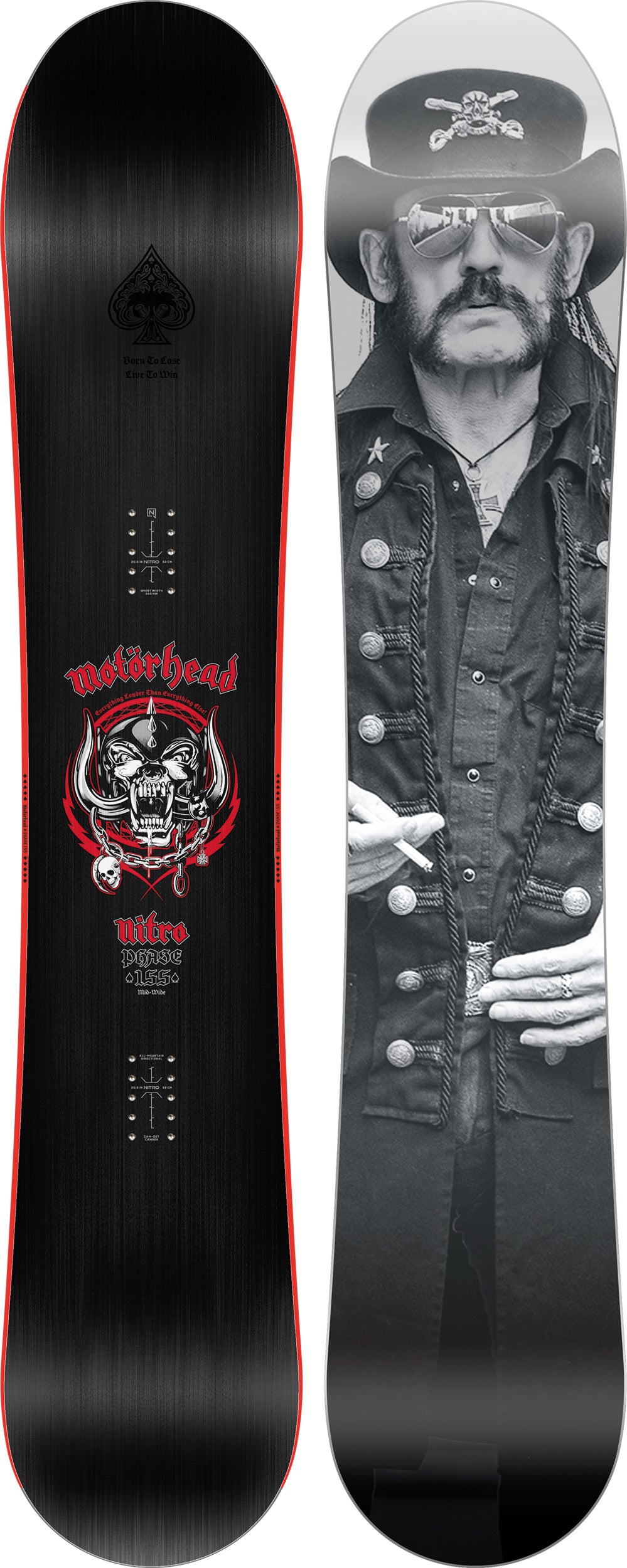 Nitro Phase x Motorhead snowboard 155 polyvalent