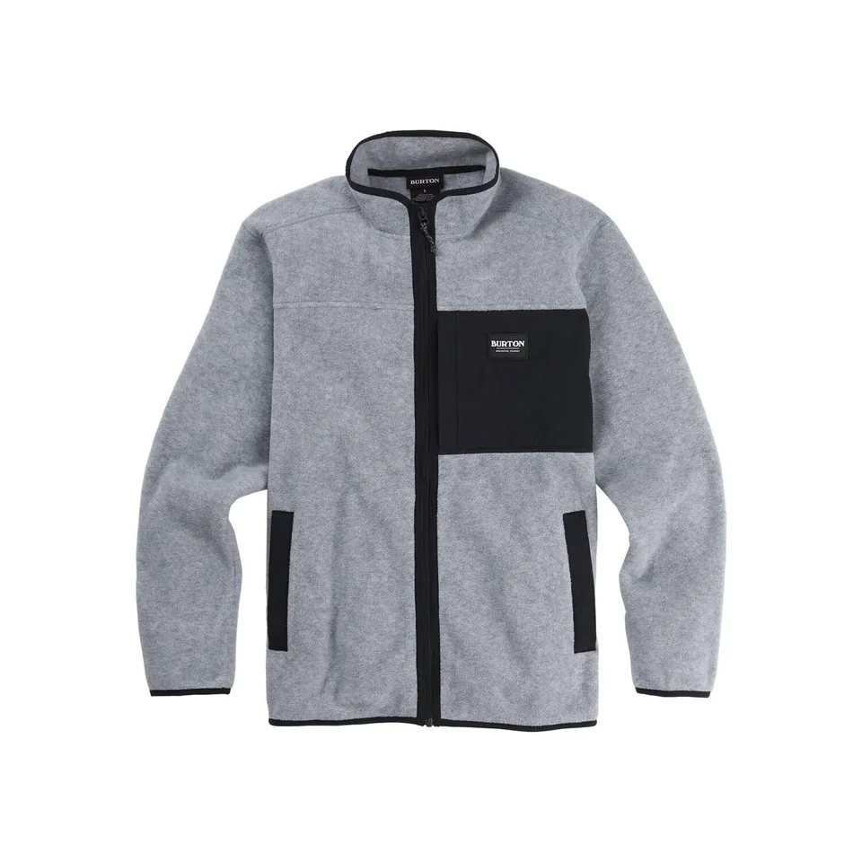 Burton Hearth Sweat Zippé Homme Polaire XS Gris Chiné