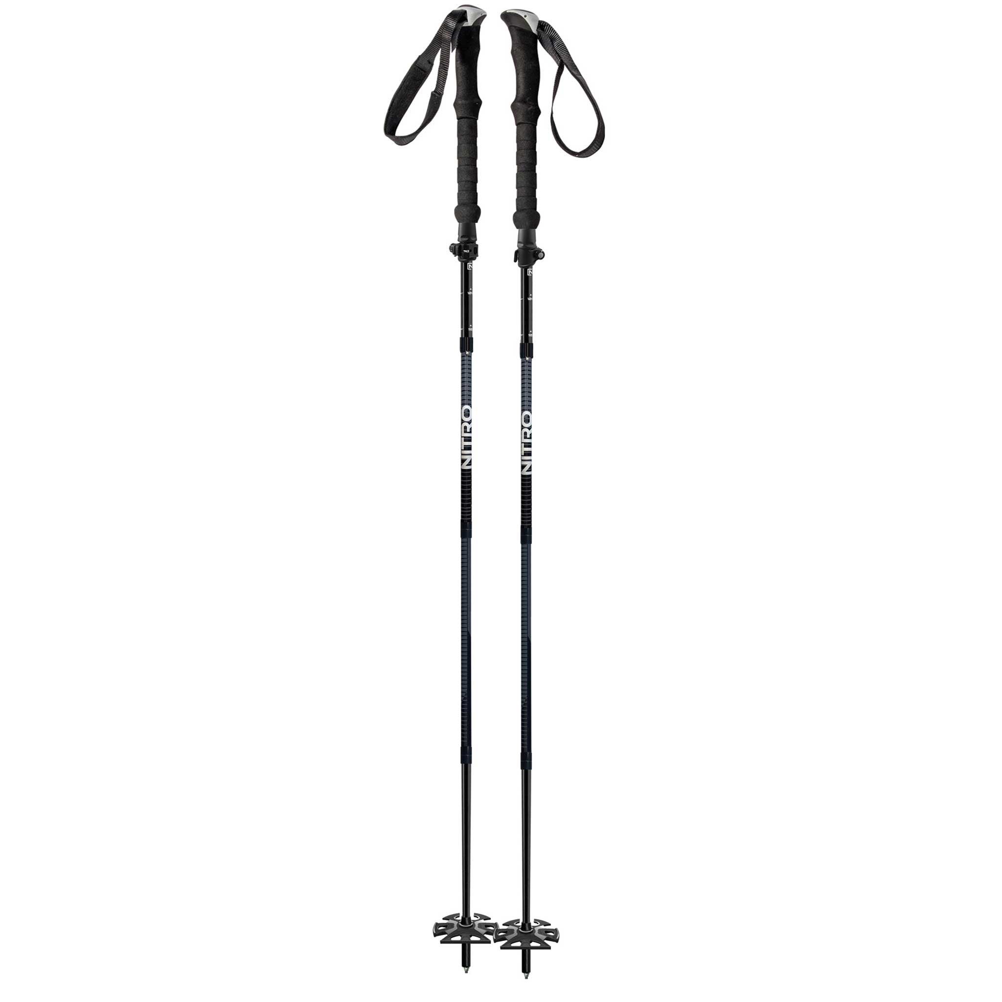 Nitro 4-Pcs Alu bâtons splitboard 135 cm Black-Grey