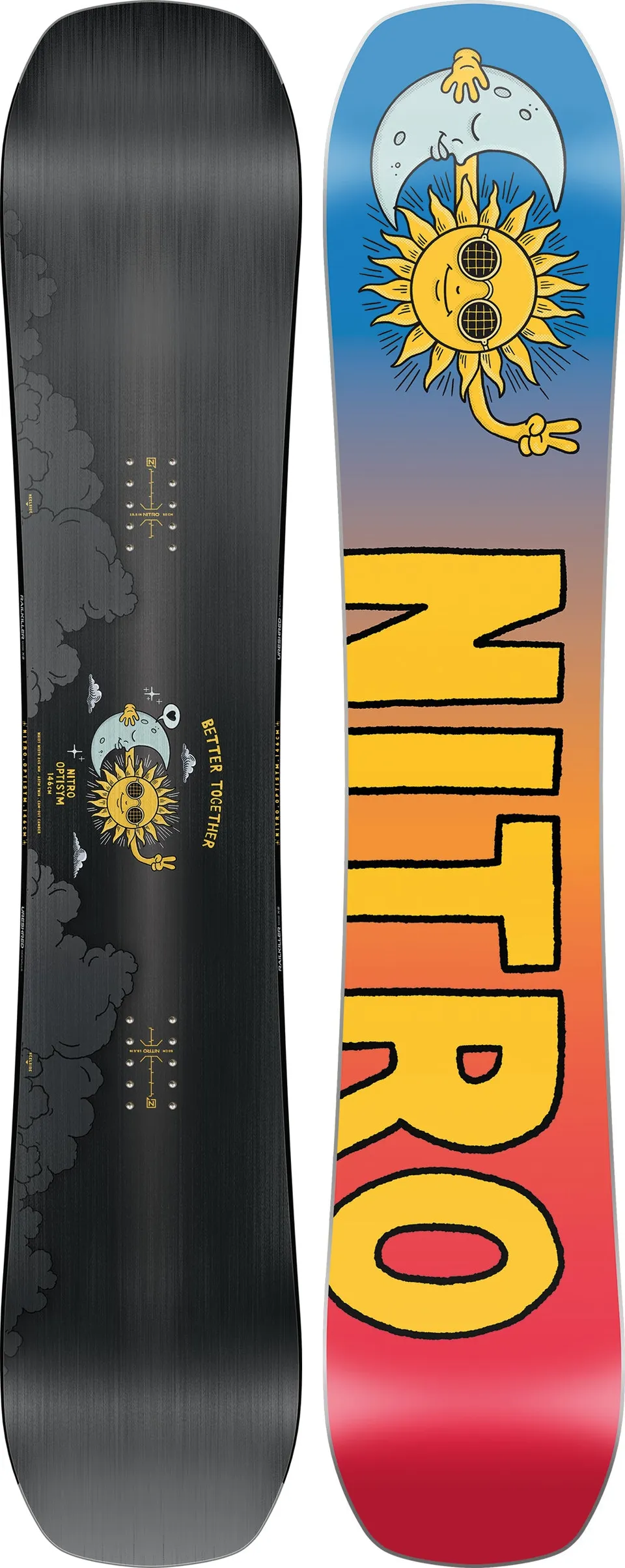 Nitro Optisym snowboard freestyle asymétrique 153