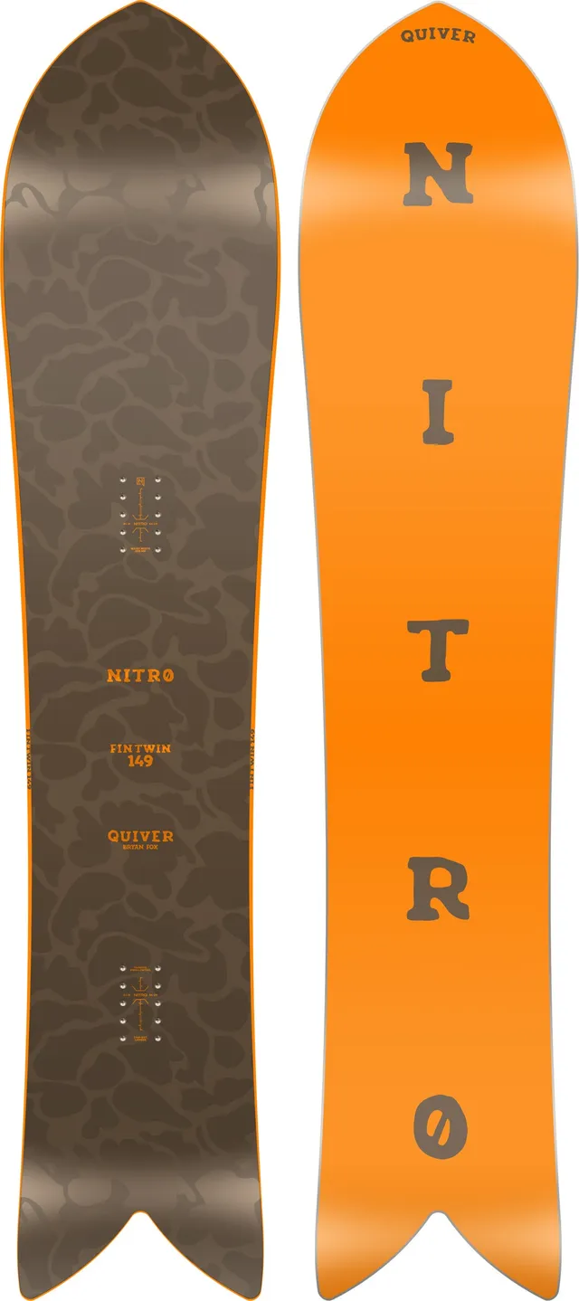 Nitro Fintwin 154W planche snowboard swallowtail poudreuse