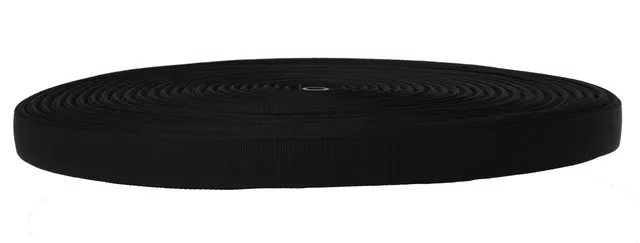 Snowsled 25 mm sangle polyester noire au mètre