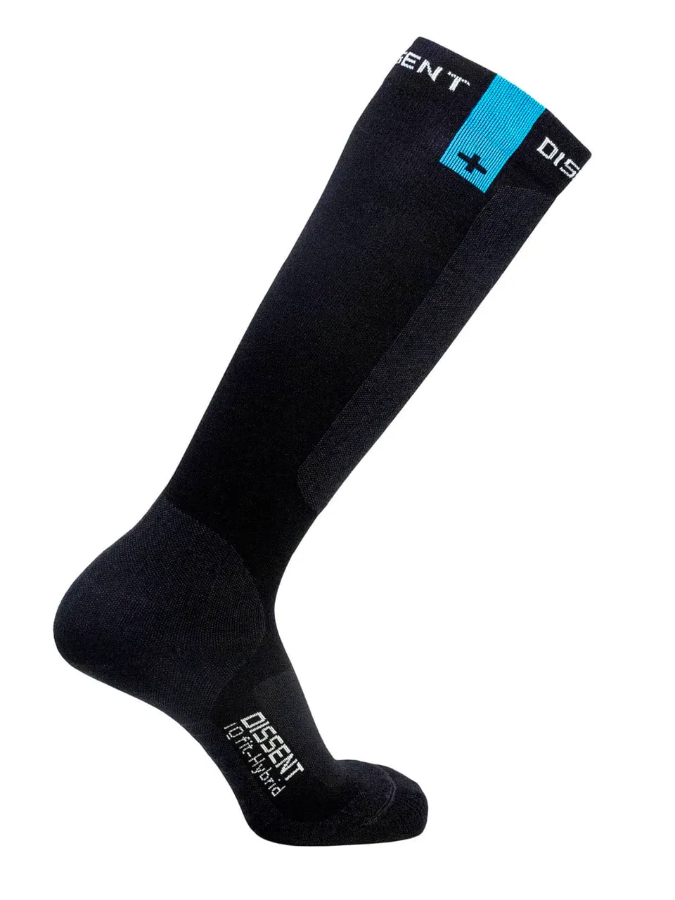 Dissent IQfit Hybrid Chaussettes Ski Snowboard Noir Turquoise