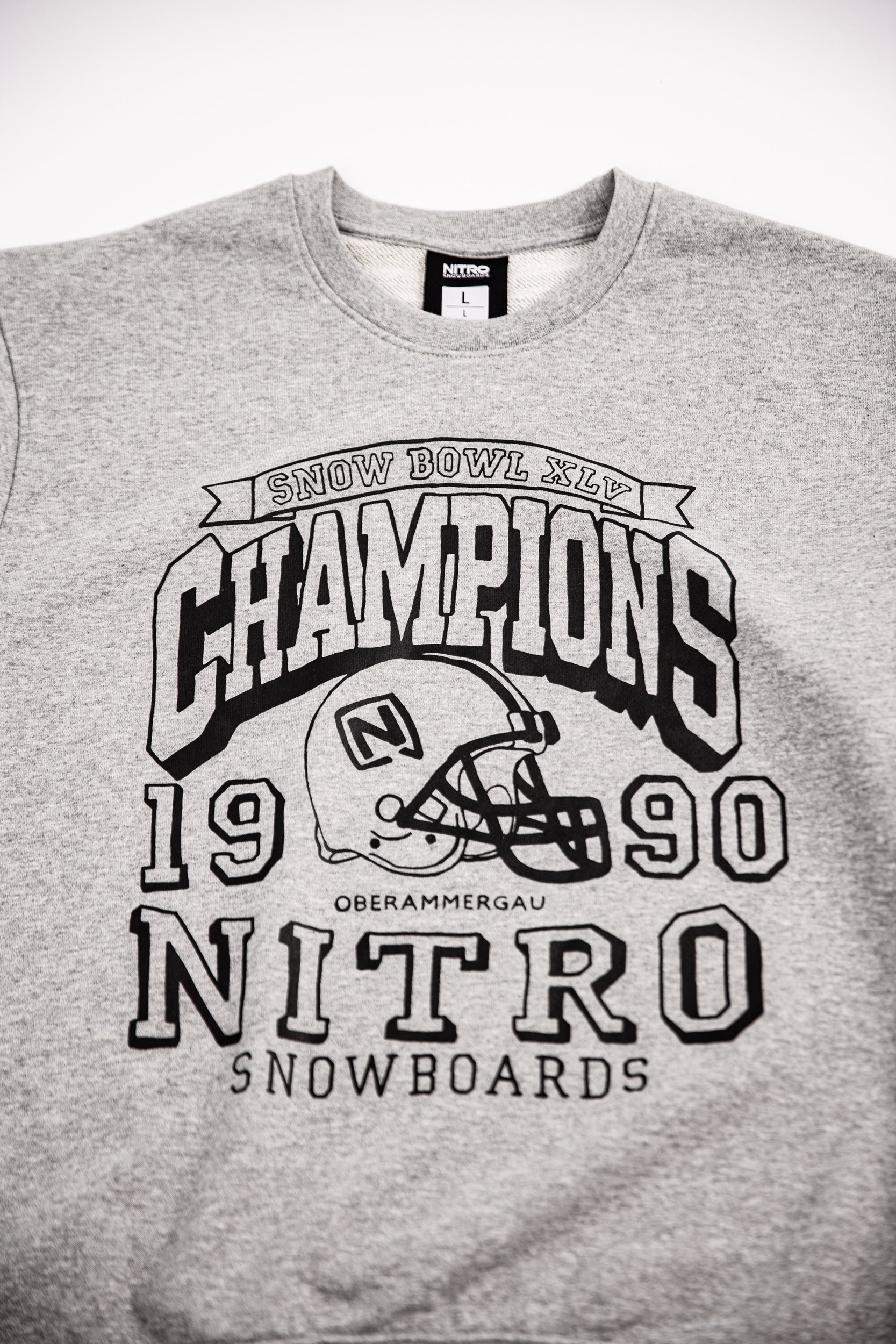 Nitro Champions Crewneck sweat homme Gris M manches