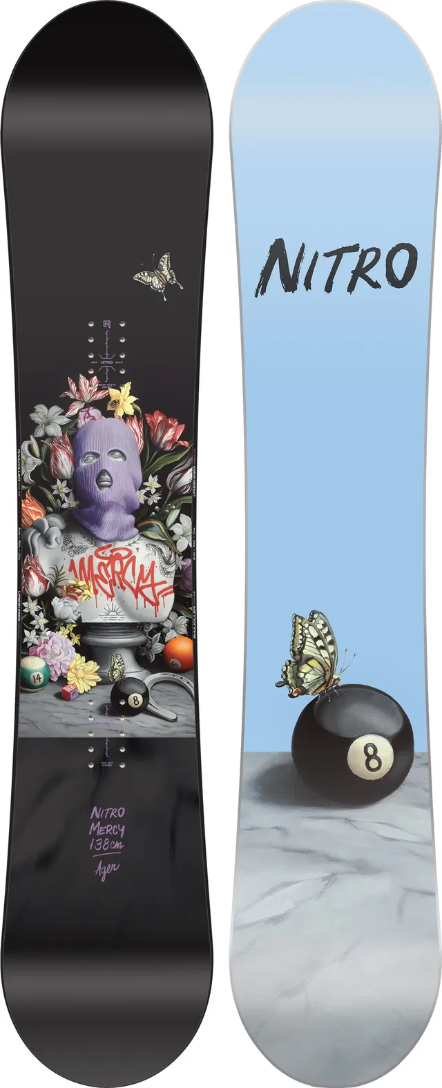 Nitro Mercy snowboard femme 142 park flex joueur