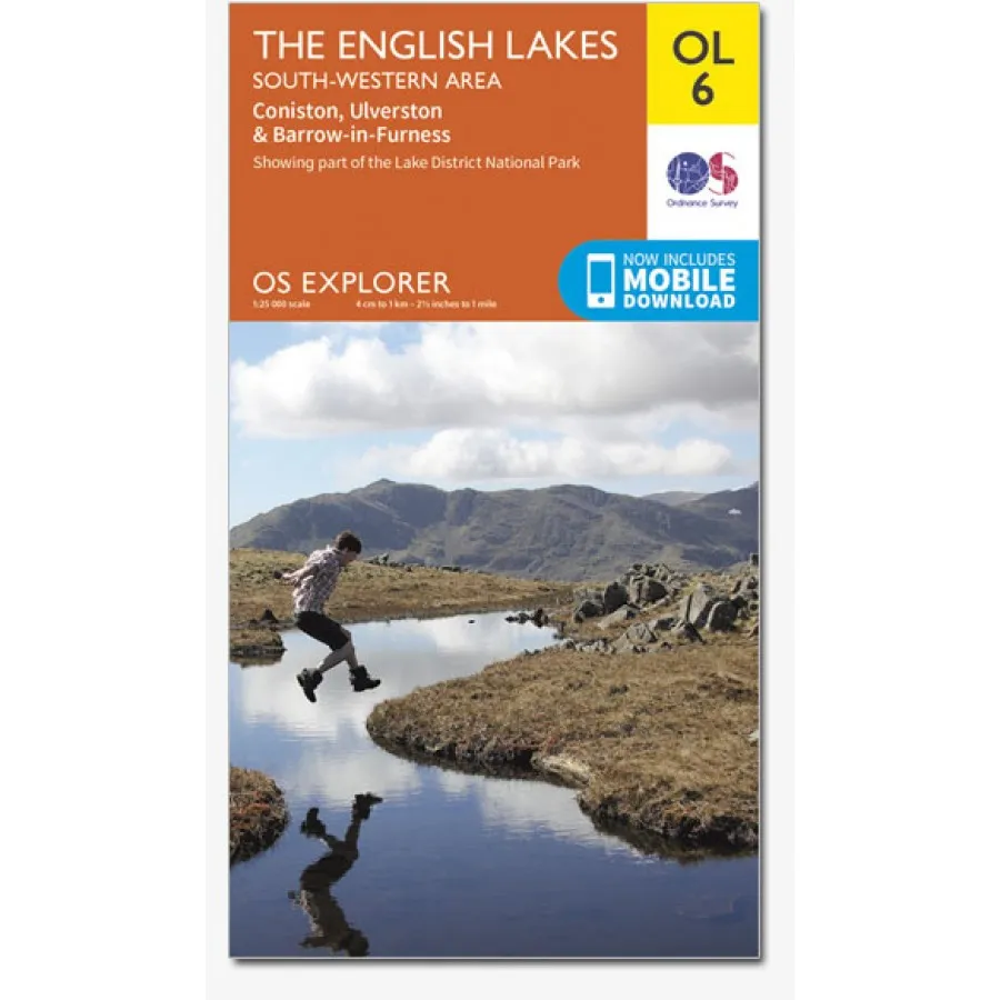 Aiguille OL6 carte rando Lake District sud-ouest 1:25 000