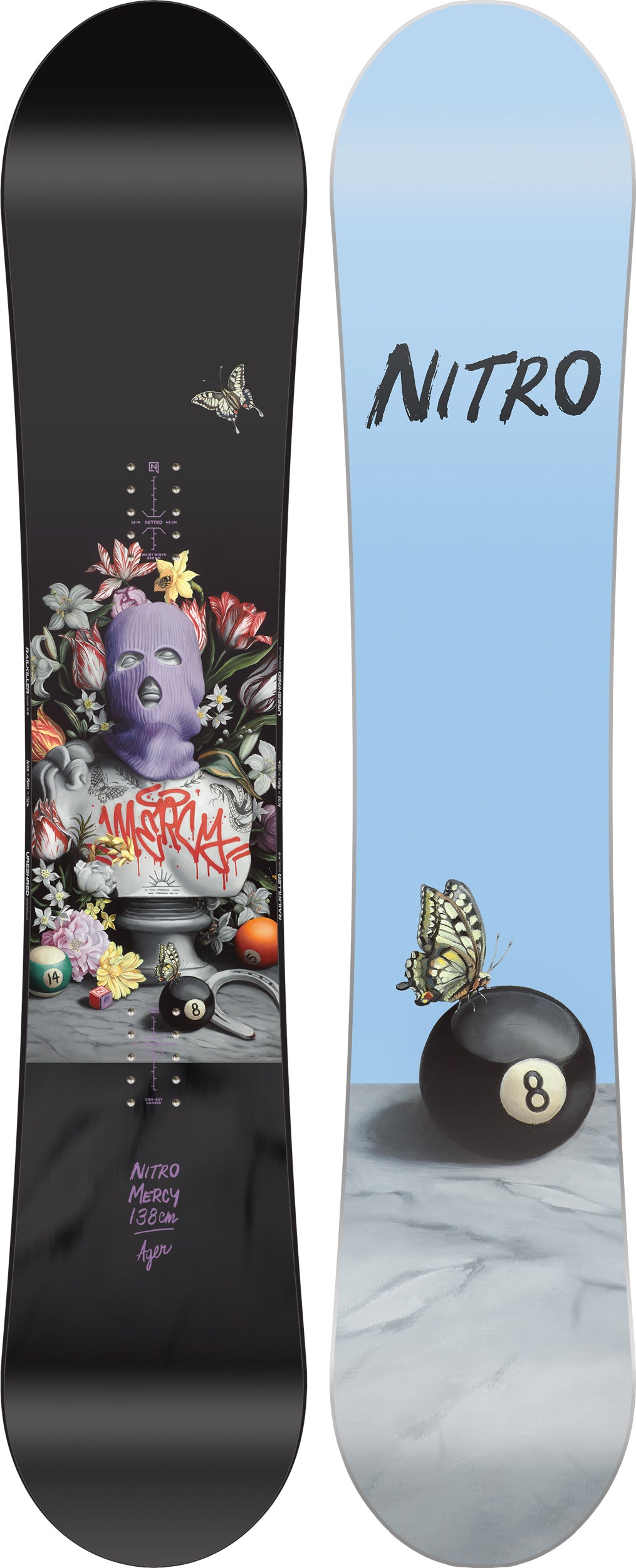 Nitro Mercy snowboard femme 142 park flex joueur